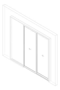 3D Documentation Image of Door Sliding Capral AGS 900 Recessed 2P