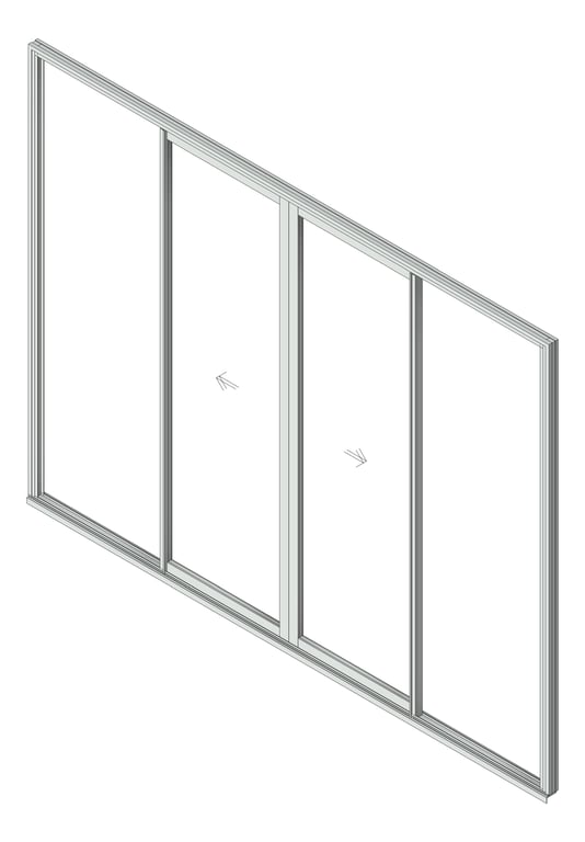 Navigate to Door Sliding Capral AGS 900 Recessed 2P BiParting