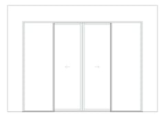 Front Image of Door Sliding Capral AGS 900 Recessed 2P BiParting