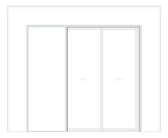 Front Image of Door Sliding Capral AGS 900 Recessed 2P