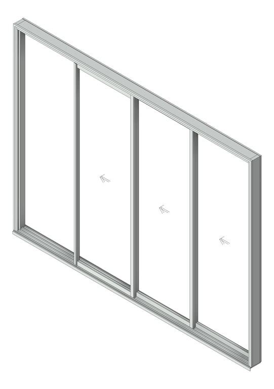 Navigate to Door Sliding Capral AGS 900 Recessed 3P