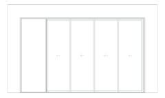 Front Image of Door Sliding Capral AGS 900 Recessed 4P