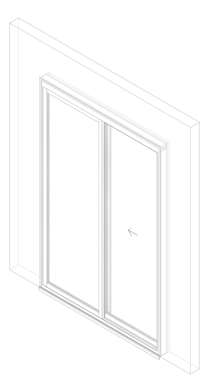 3D Documentation Image of Door Sliding Capral Artisan 994TH 2P