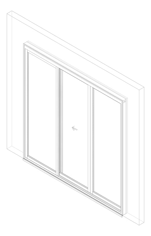 3D Documentation Image of Door Sliding Capral Artisan 994TH 3P OXO