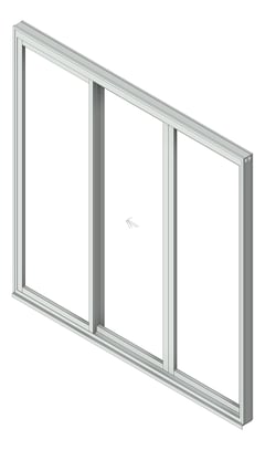 3D Shaded Image of Door Sliding Capral Artisan 994TH 3P OXO