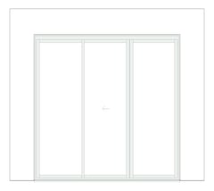 Front Image of Door Sliding Capral Artisan 994TH 3P OXO