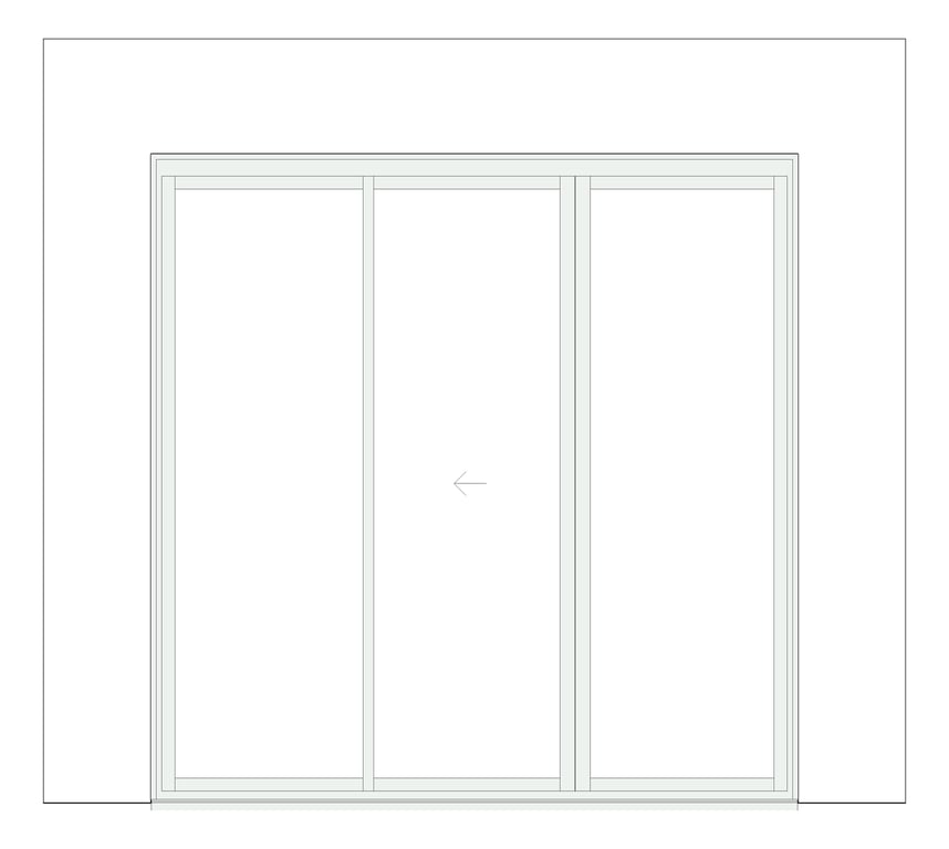 Front Image of Door Sliding Capral Artisan 994TH 3P OXO