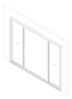 3D Documentation Image of Door Sliding Capral Artisan 994TH 3P XOX