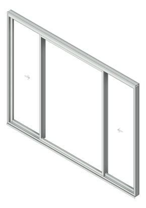 3D Shaded Image of Door Sliding Capral Artisan 994TH 3P XOX