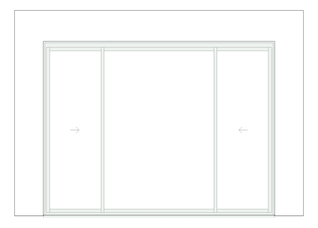 Front Image of Door Sliding Capral Artisan 994TH 3P XOX