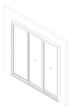 3D Documentation Image of Door Sliding Capral Artisan 994TH 3P XXO