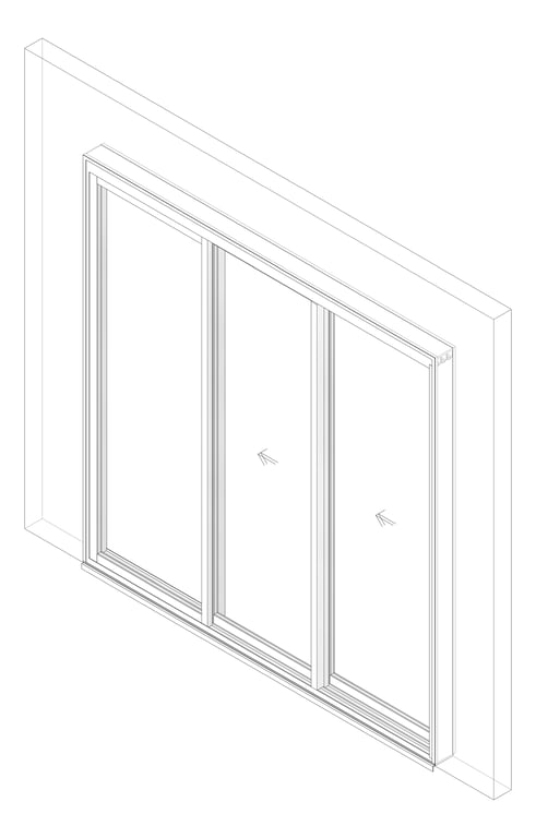 3D Documentation Image of Door Sliding Capral Artisan 994TH 3P XXO