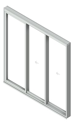 3D Shaded Image of Door Sliding Capral Artisan 994TH 3P XXO