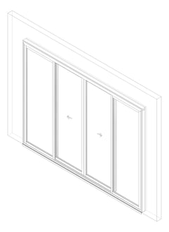 3D Documentation Image of Door Sliding Capral Artisan 994TH 4P BiParting