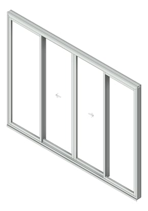 3D Shaded Image of Door Sliding Capral Artisan 994TH 4P BiParting