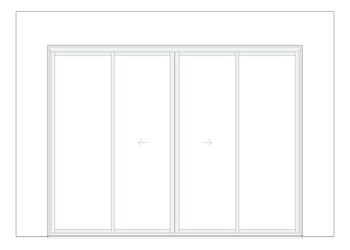 Front Image of Door Sliding Capral Artisan 994TH 4P BiParting