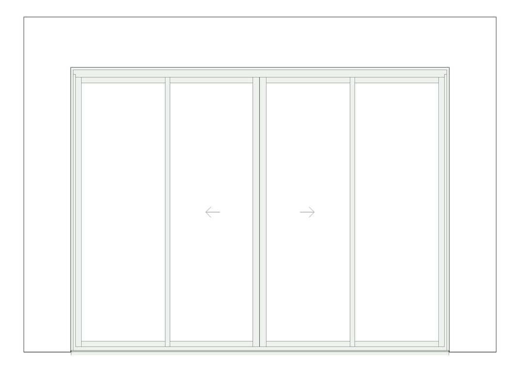 Front Image of Door Sliding Capral Artisan 994TH 4P BiParting OXXO