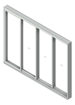 3D Shaded Image of Door Sliding Capral Artisan 994TH 4P XXXO