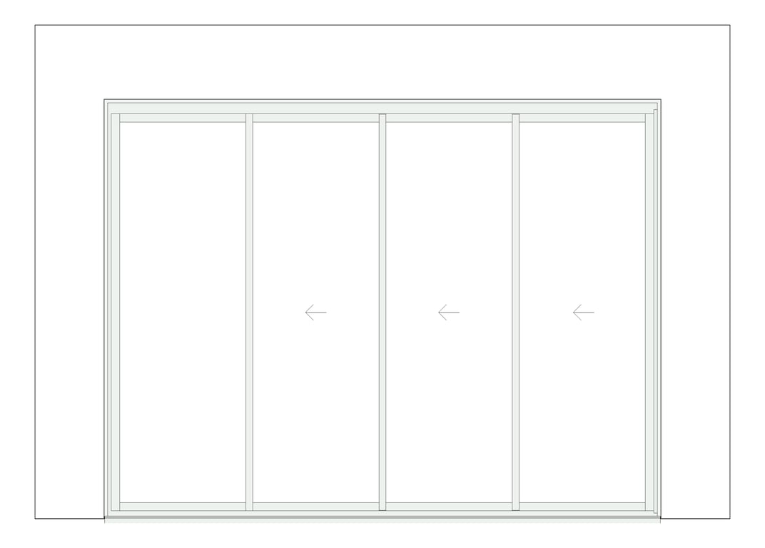 Front Image of Door Sliding Capral Artisan 994TH 4P XXXO