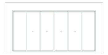 Front Image of Door Sliding Capral Artisan 994TH 6P BiParting