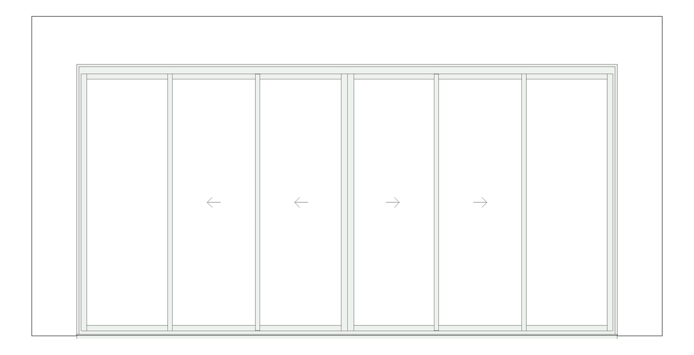 Front Image of Door Sliding Capral Artisan 994TH 6P BiParting OXXXXO