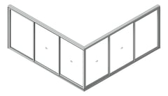 3D Shaded Image of Door Sliding Capral Artisan 994TH CornerExt 6P