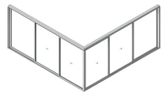 3D Shaded Image of Door Sliding Capral Artisan 994TH CornerExt 6P ExtSliding