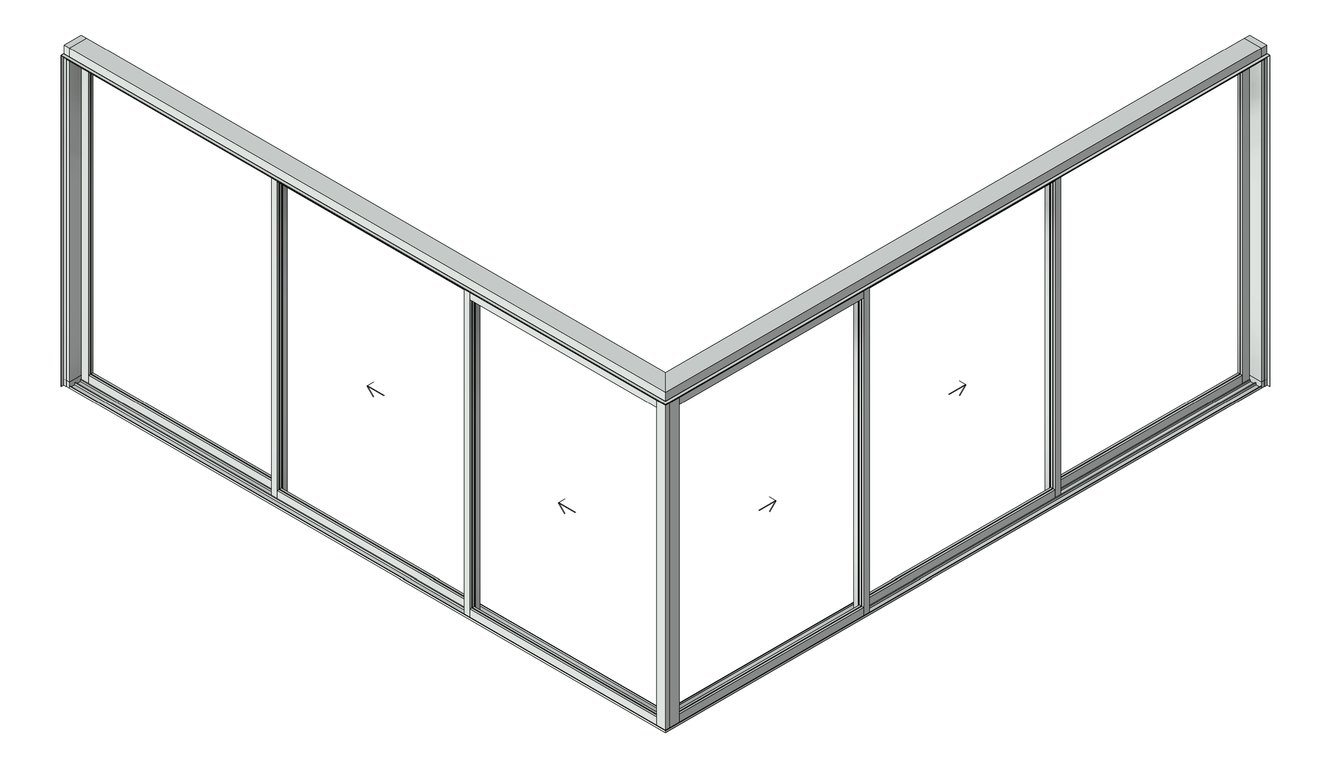 Navigate to Door Sliding Capral Artisan 994TH CornerExt 6P ExtSliding