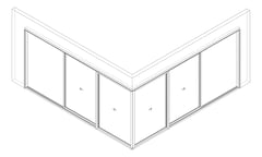 3D Documentation Image of Door Sliding Capral Artisan 994TH CornerExt Recessed 4P