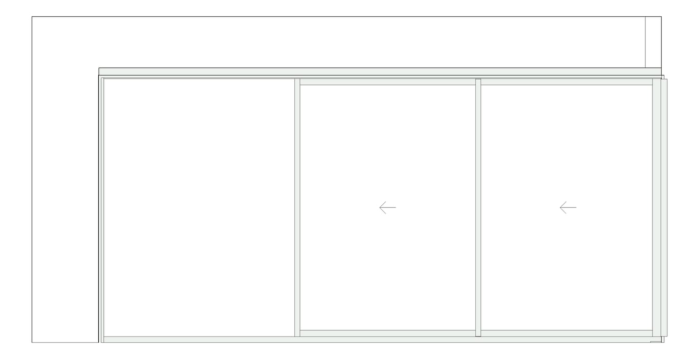 Front Image of Door Sliding Capral Artisan 994TH CornerExt Recessed 4P