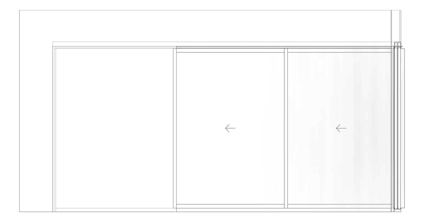 Left Image of Door Sliding Capral Artisan 994TH CornerExt Recessed 4P