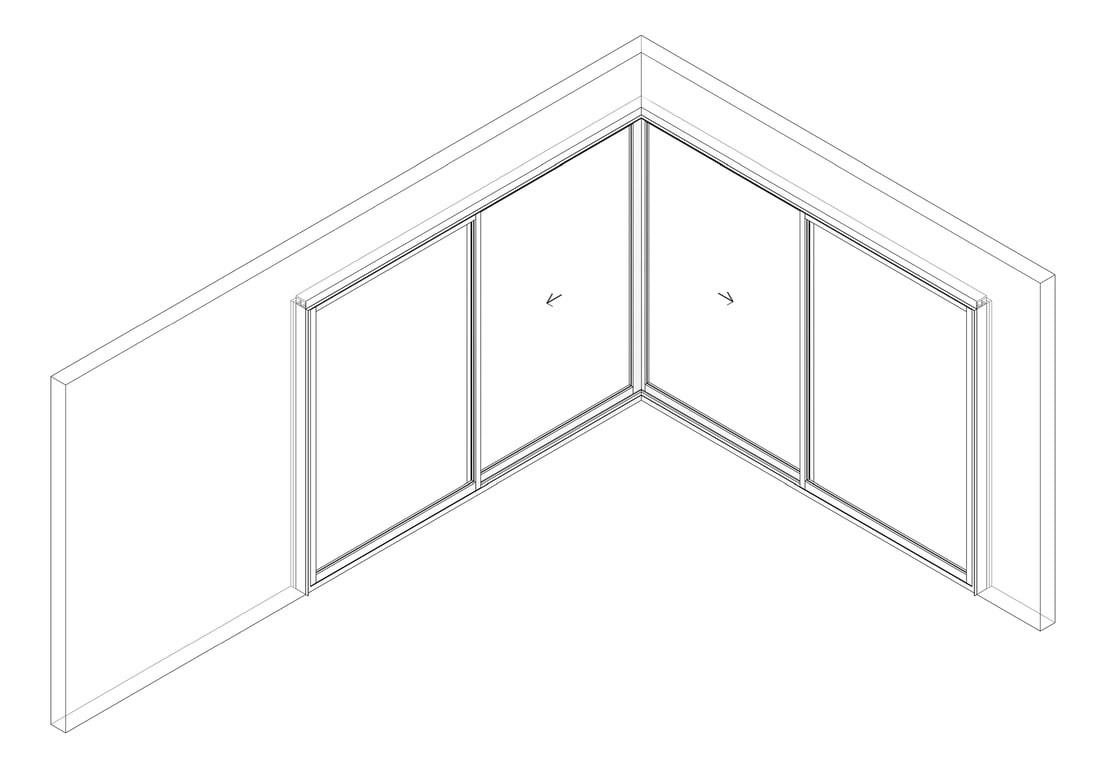 3D Documentation Image of Door Sliding Capral Artisan 994TH CornerInt 4P