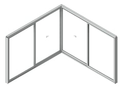 3D Shaded Image of Door Sliding Capral Artisan 994TH CornerInt 4P