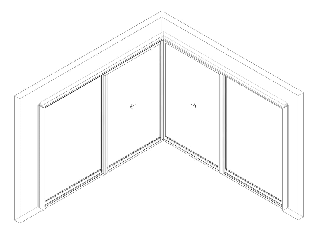 3D Documentation Image of Door Sliding Capral Artisan 994TH CornerInt 4P ExtSliding