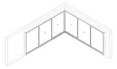 3D Documentation Image of Door Sliding Capral Artisan 994TH CornerInt 6P