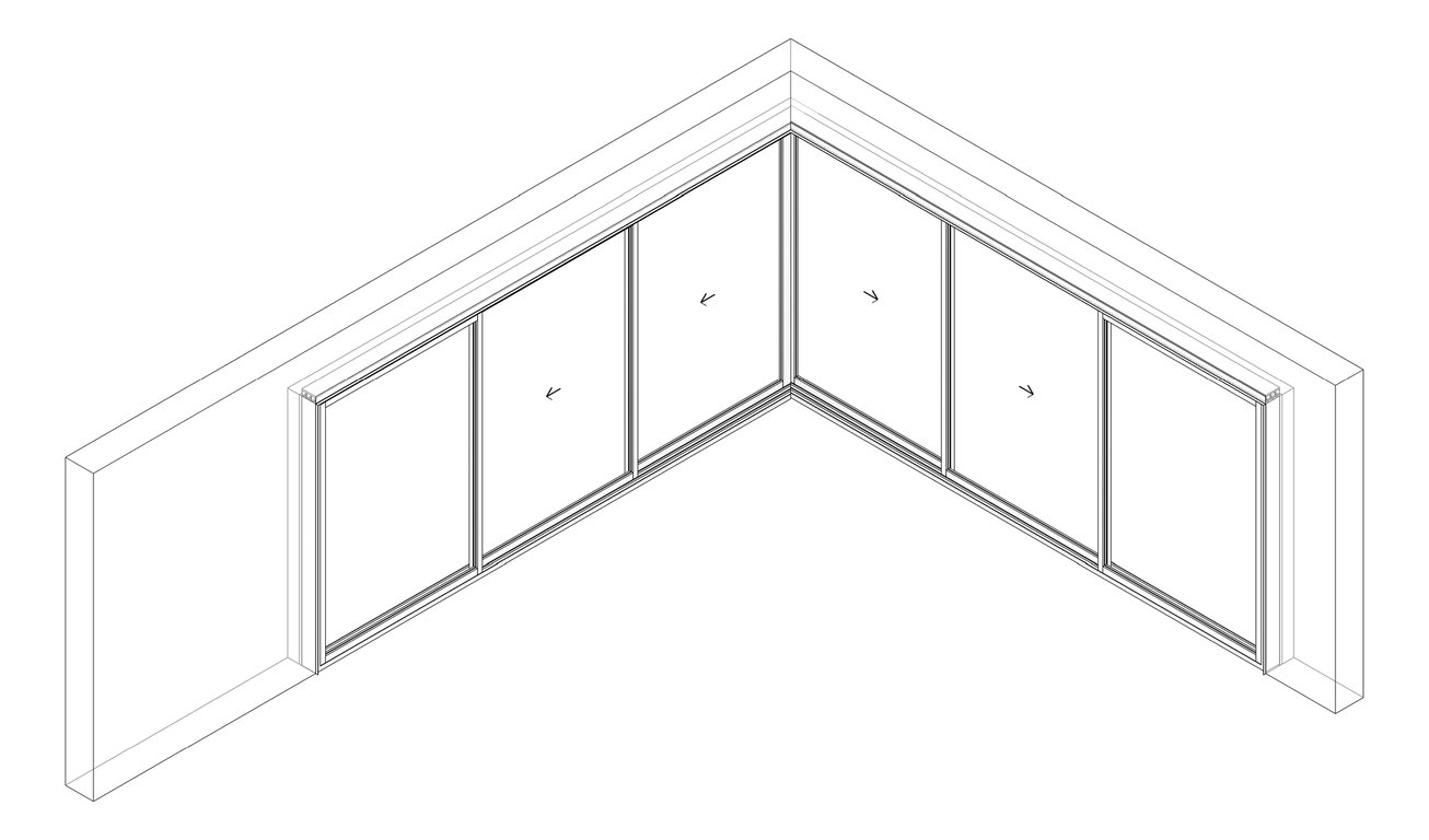 3D Documentation Image of Door Sliding Capral Artisan 994TH CornerInt 6P