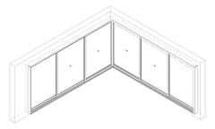 3D Documentation Image of Door Sliding Capral Artisan 994TH CornerInt 6P ExtSliding