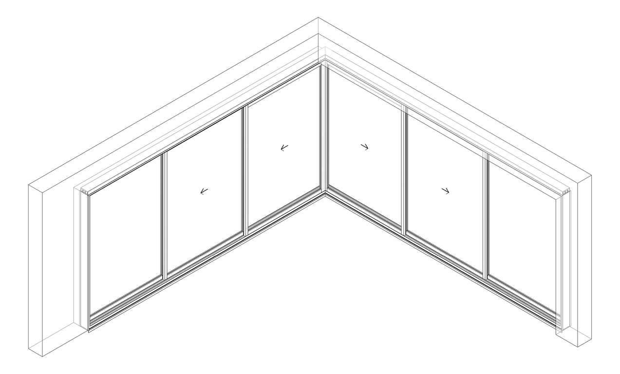 3D Documentation Image of Door Sliding Capral Artisan 994TH CornerInt 6P ExtSliding