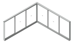 3D Shaded Image of Door Sliding Capral Artisan 994TH CornerInt 6P ExtSliding