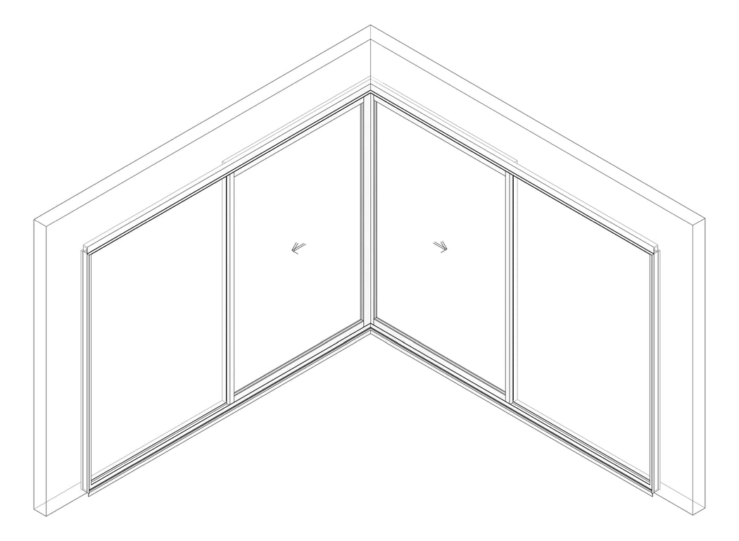 3D Documentation Image of Door Sliding Capral Artisan 994TH CornerInt Recessed 2P