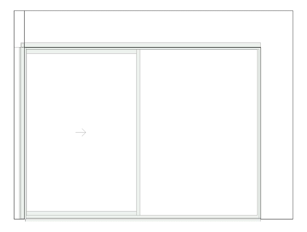 Front Image of Door Sliding Capral Artisan 994TH CornerInt Recessed 2P