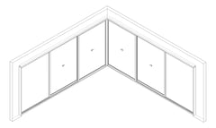 3D Documentation Image of Door Sliding Capral Artisan 994TH CornerInt Recessed 4P