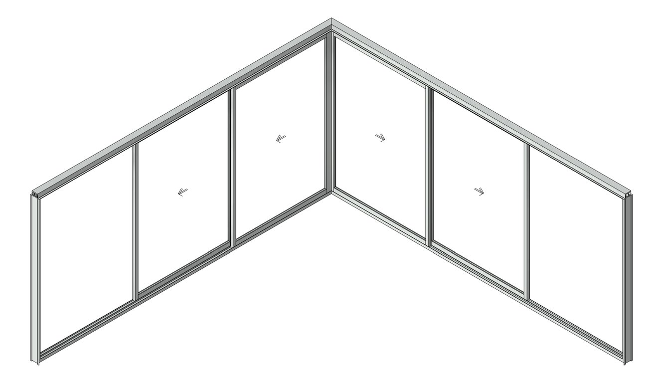 Navigate to Door Sliding Capral Artisan 994TH CornerInt Recessed 4P