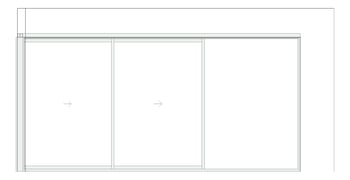Front Image of Door Sliding Capral Artisan 994TH CornerInt Recessed 4P