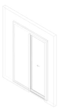 3D Documentation Image of Door Sliding Capral Artisan 994TH Recessed 1P