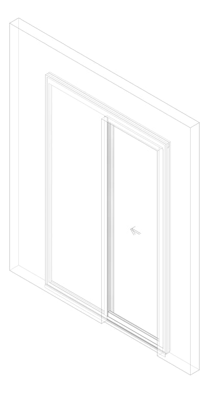 3D Documentation Image of Door Sliding Capral Artisan 994TH Recessed 1P