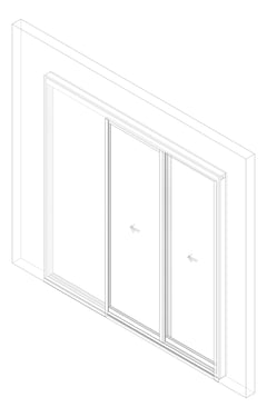 3D Documentation Image of Door Sliding Capral Artisan 994TH Recessed 2P
