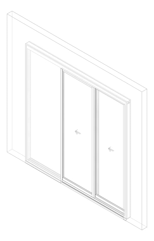 3D Documentation Image of Door Sliding Capral Artisan 994TH Recessed 2P