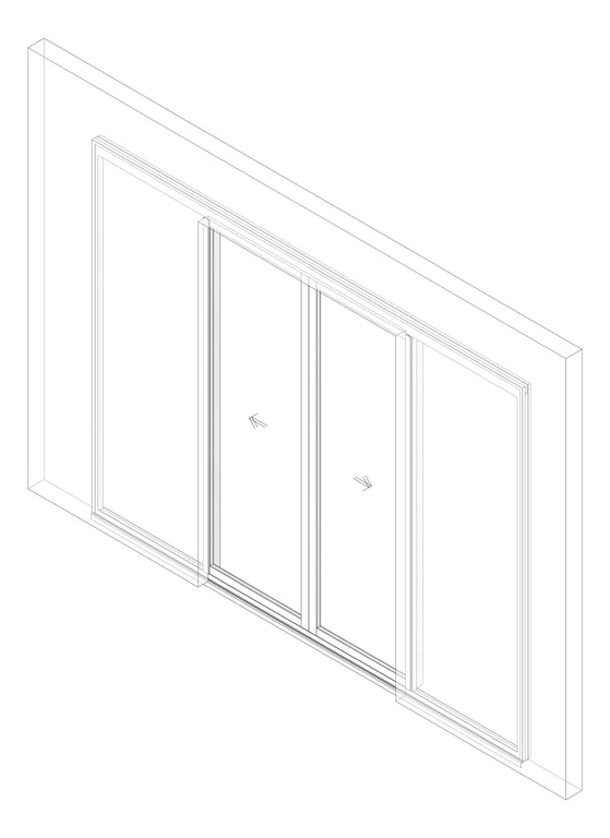 3D Documentation Image of Door Sliding Capral Artisan 994TH Recessed 2P BiParting