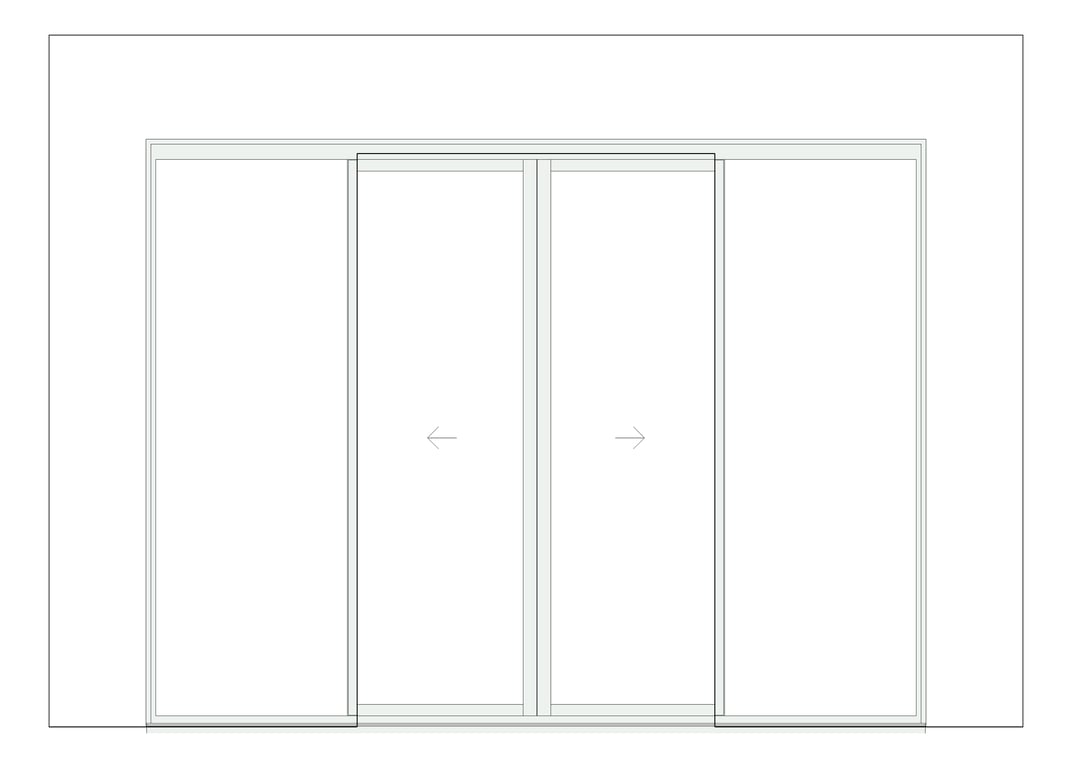 Front Image of Door Sliding Capral Artisan 994TH Recessed 2P BiParting